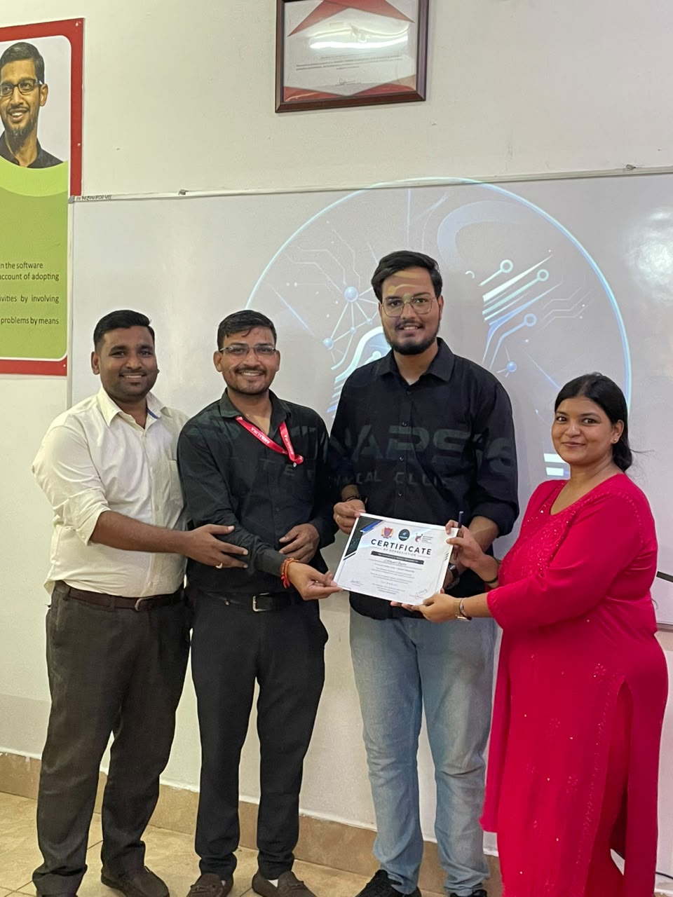 AIvolve event certificate handover photo
